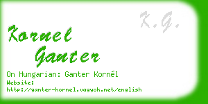 kornel ganter business card